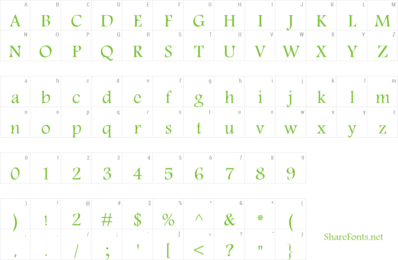 Font Andalus preview