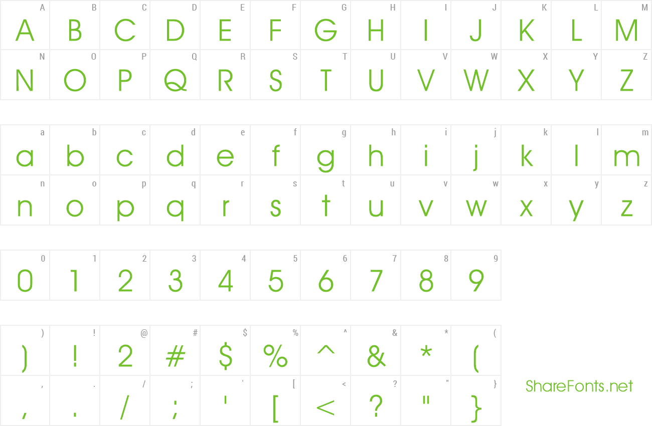 Font Avaza SP preview