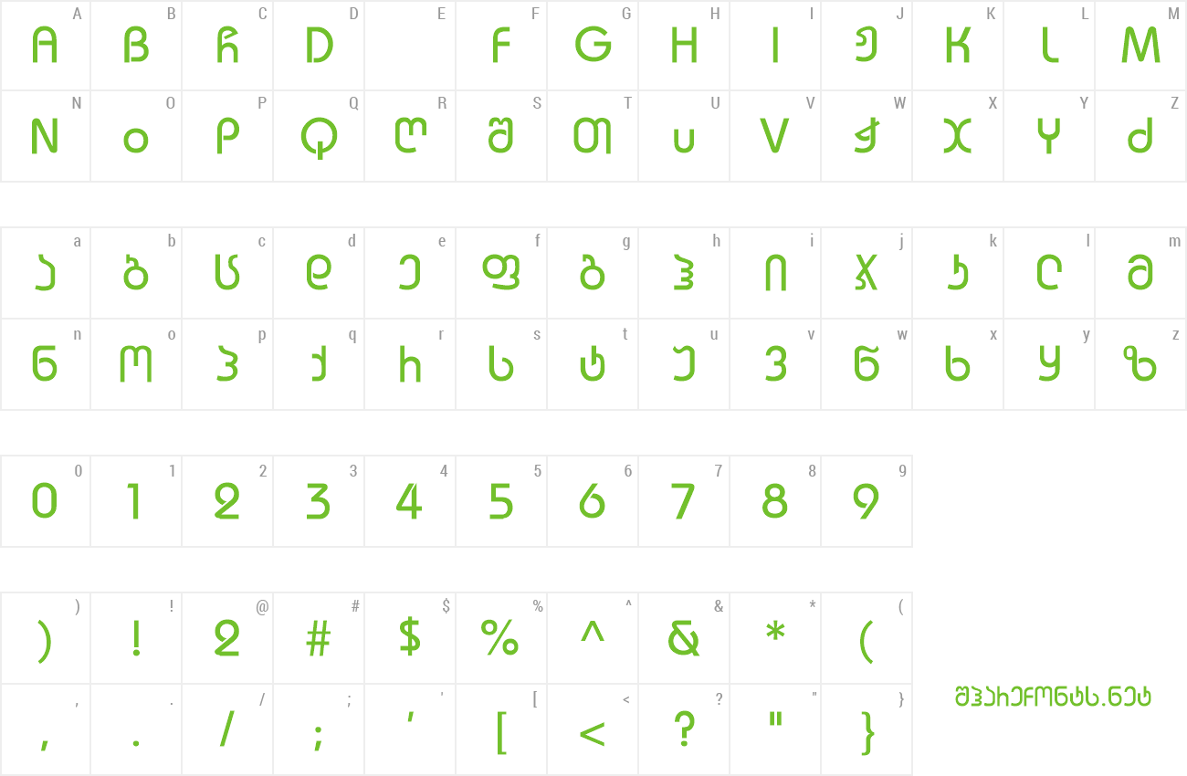 Font Bauhaus Mtavruli preview