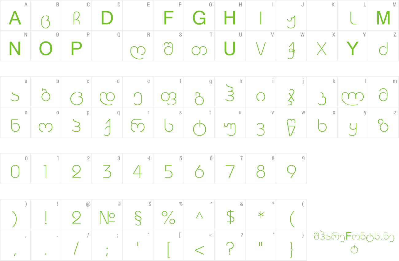 Font Bolnisi preview