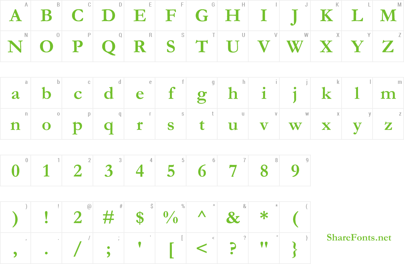 Font BPG Paata Khutsuri Mtavruli preview