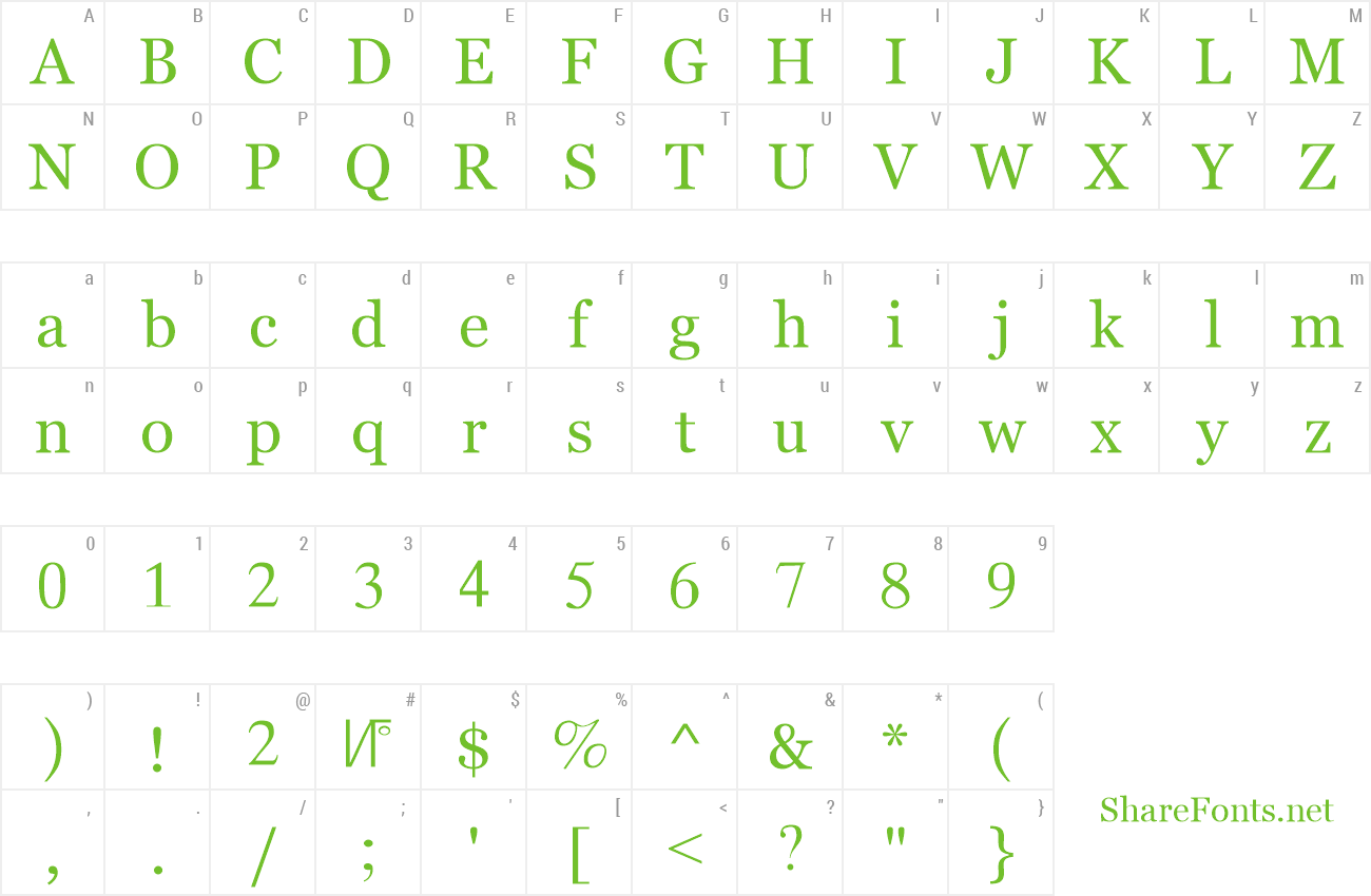 Font BPG Parisian U preview