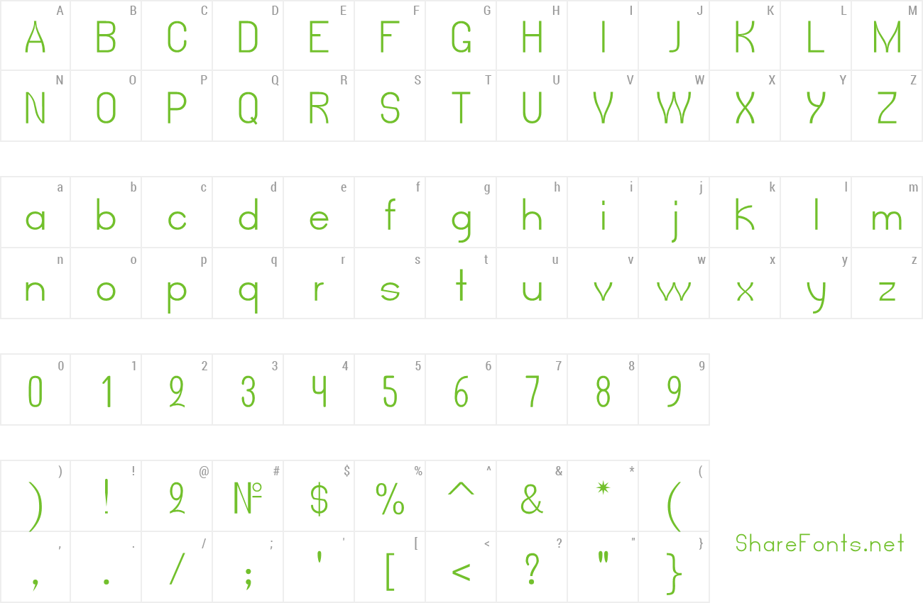 Font BPG SanSer Dina preview