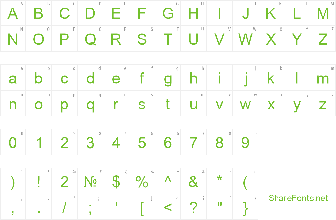 Font BPG SanSer UE2 preview