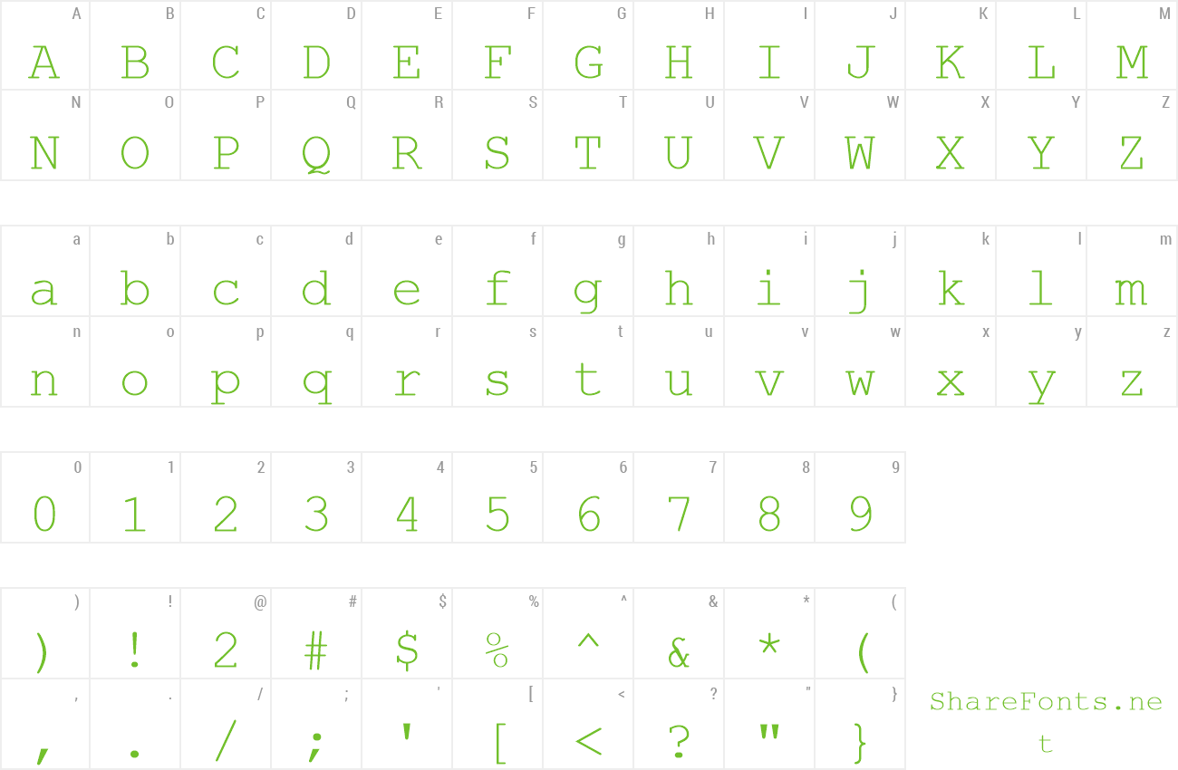 Font Courier Geo preview