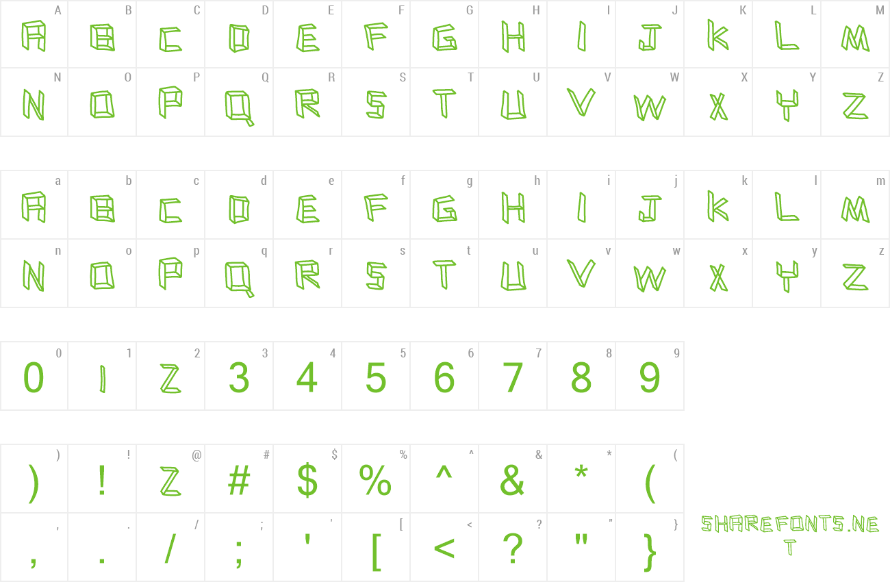Font Flatboard preview