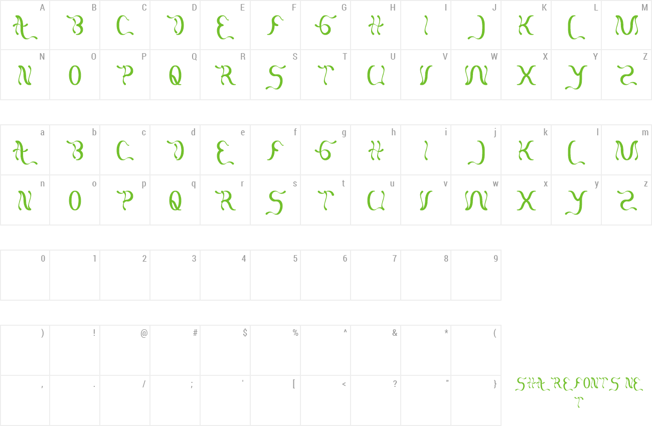 Font Flattered preview