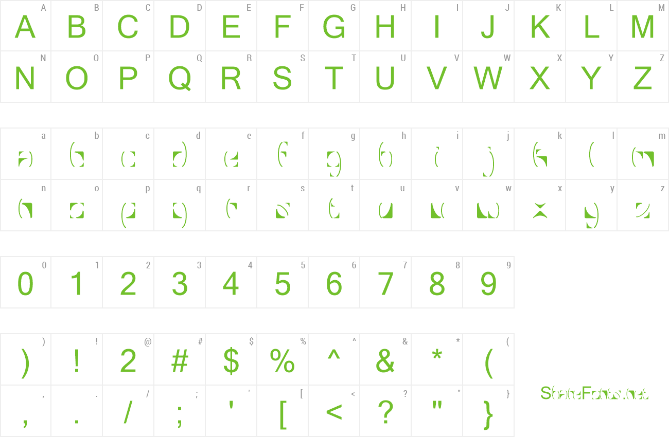 Font Fragment preview