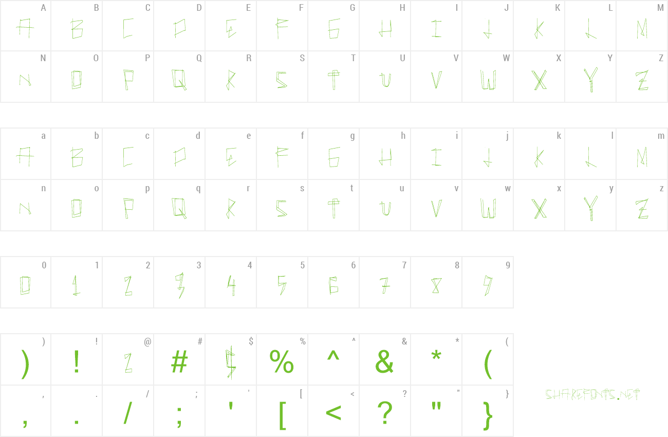 Font Many Lines preview