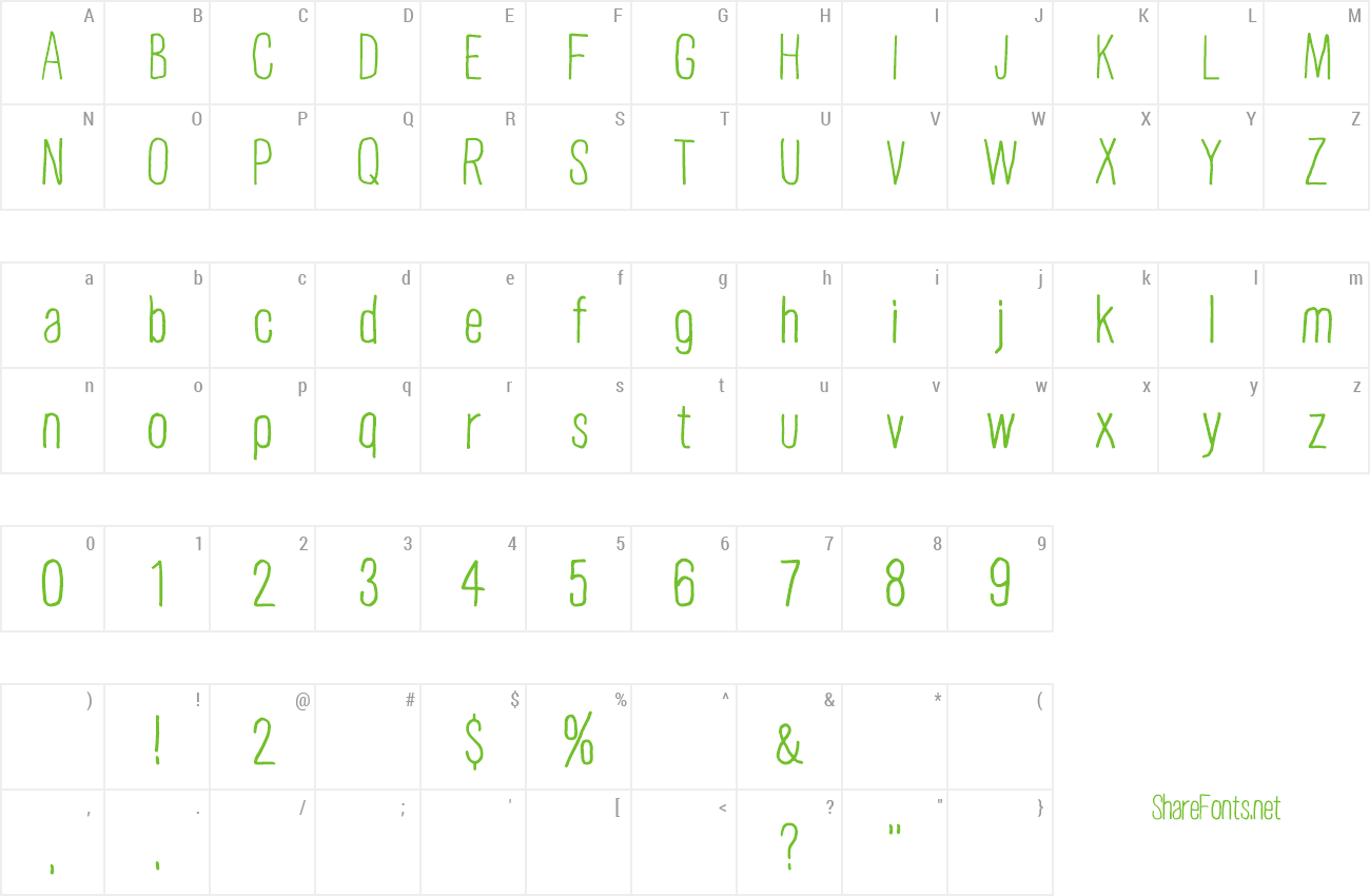 Font Plain Old Handwriting preview