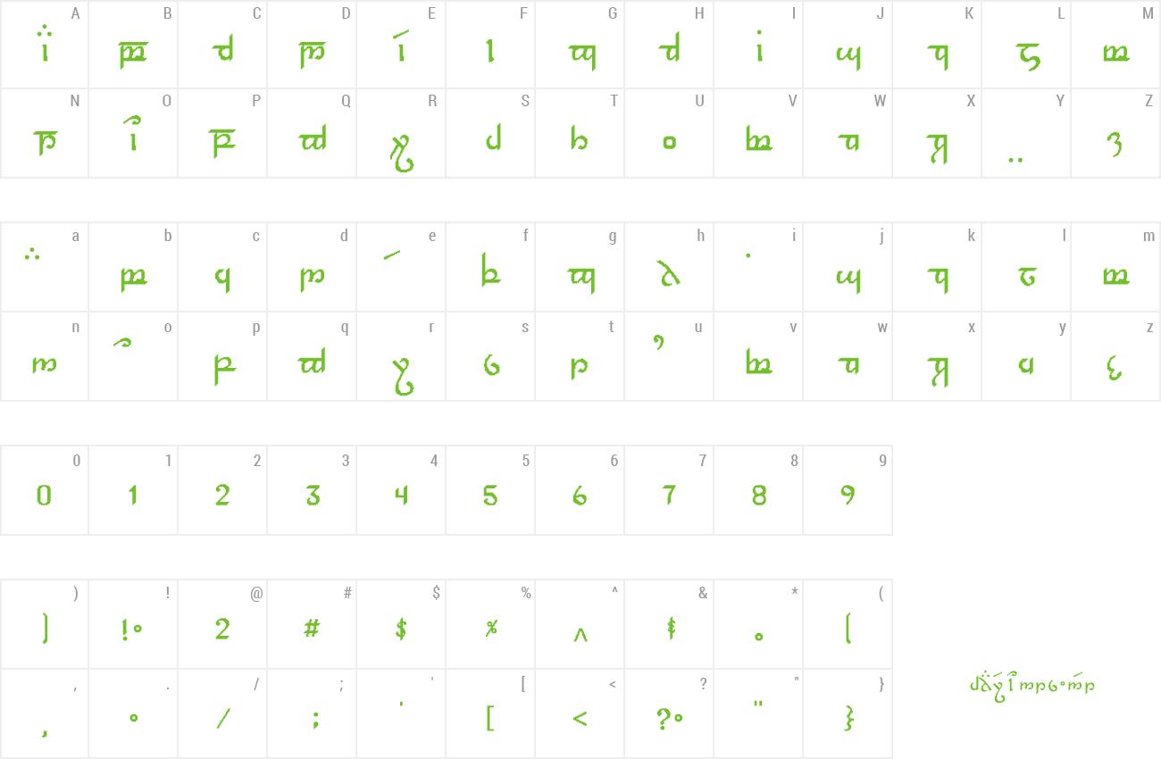Download Free Font Elvish