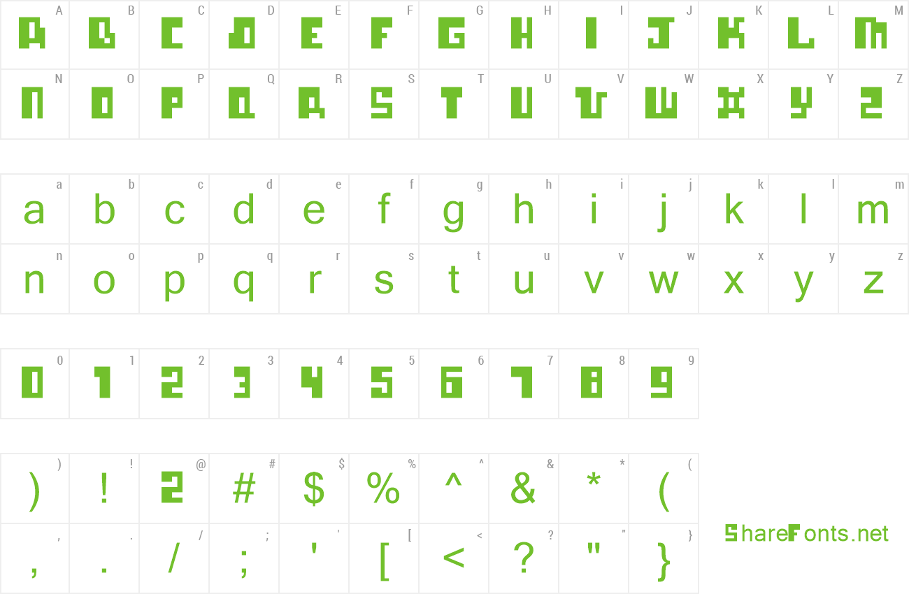 Font TypeSquare One preview