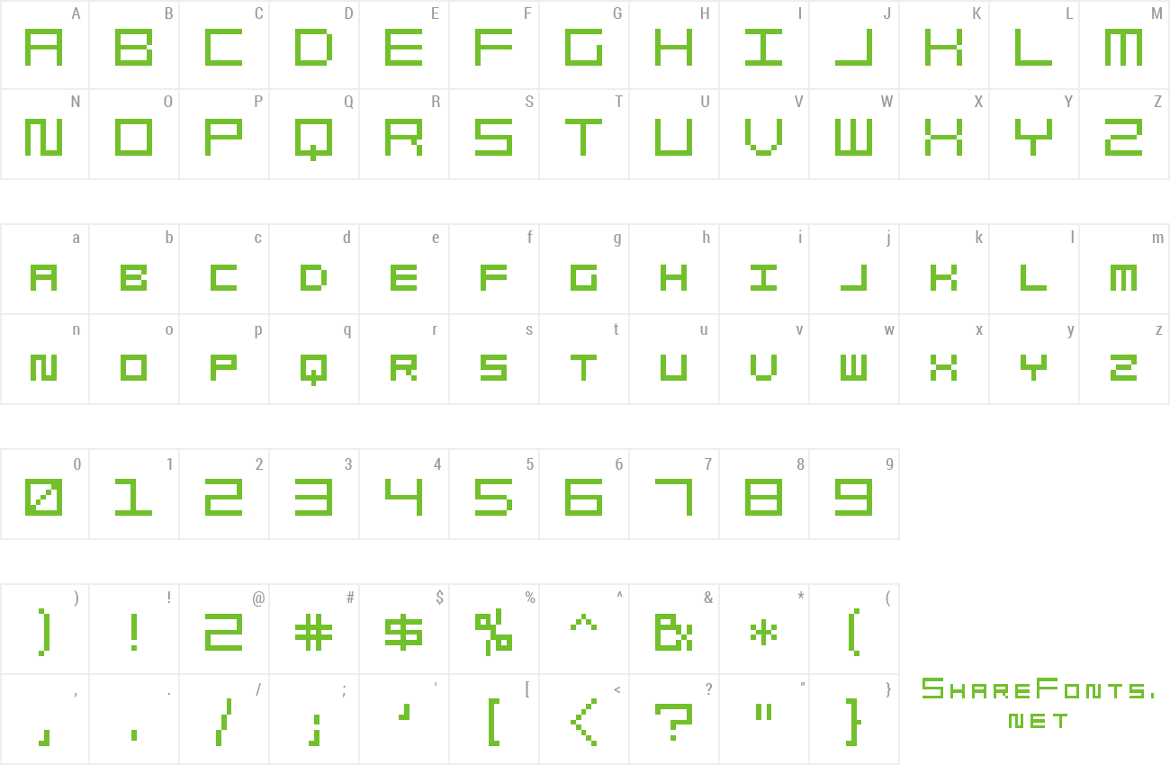 Font ADBlockmini10 preview