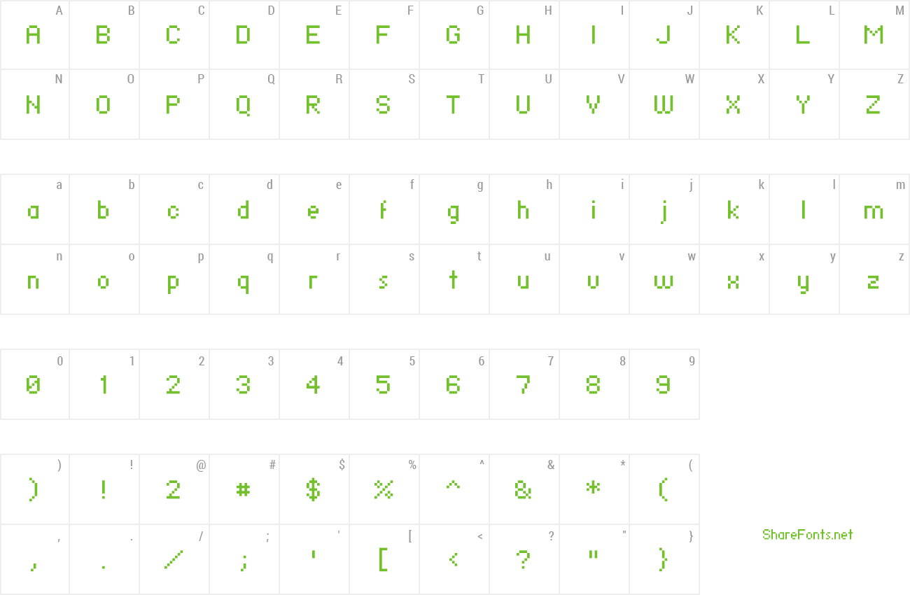 Font AlphaPixels preview