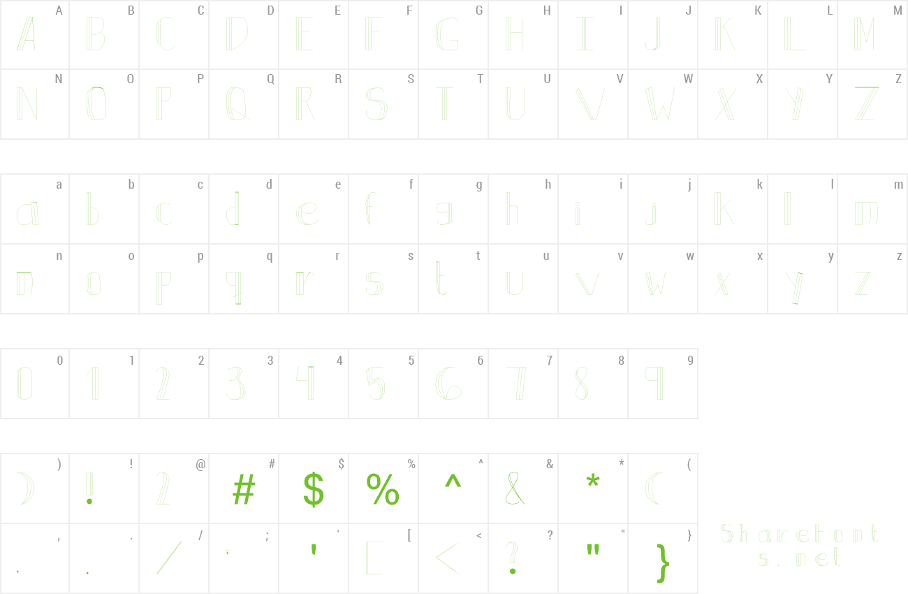 Font Backline preview