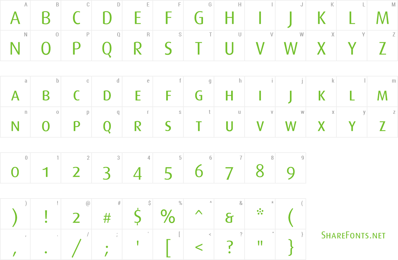 Font Dax-RegularCaps preview