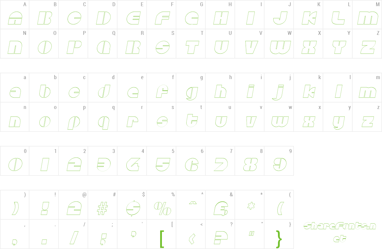 Font DiscoOutline preview