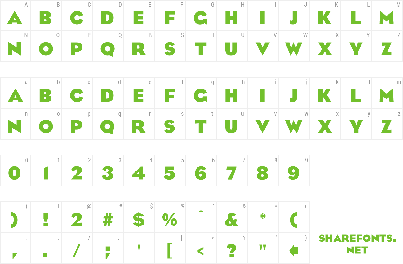 Font EagleBold preview