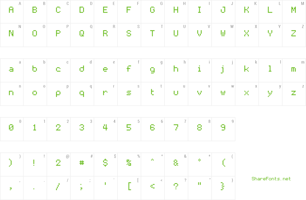 Font easycode pix preview