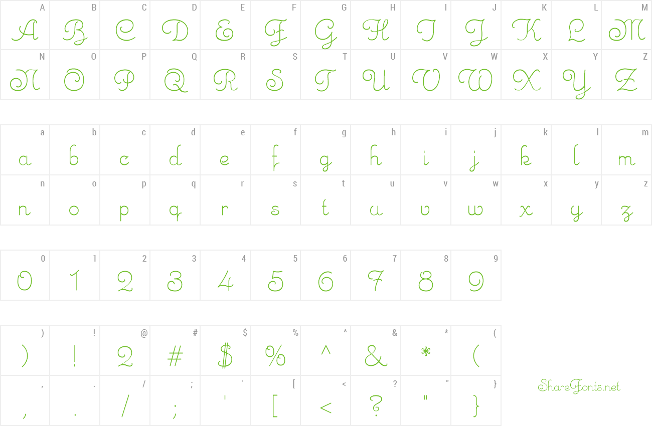 Font Emily Regular preview