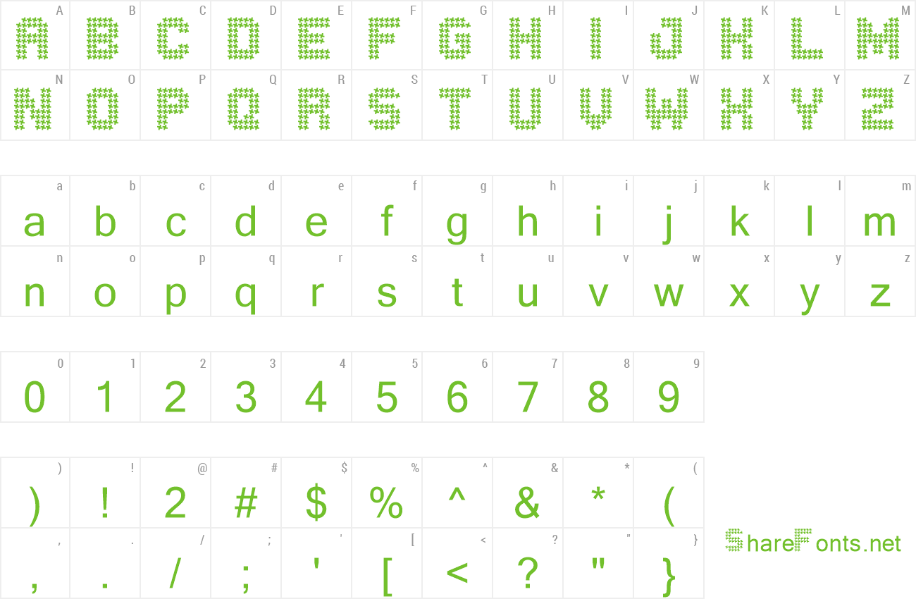 Font fishbone preview