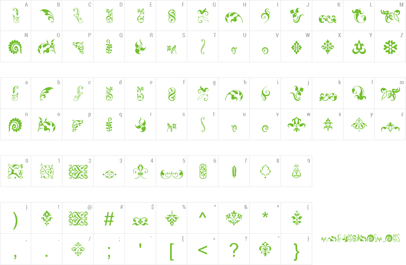 Font FleuronsFour preview