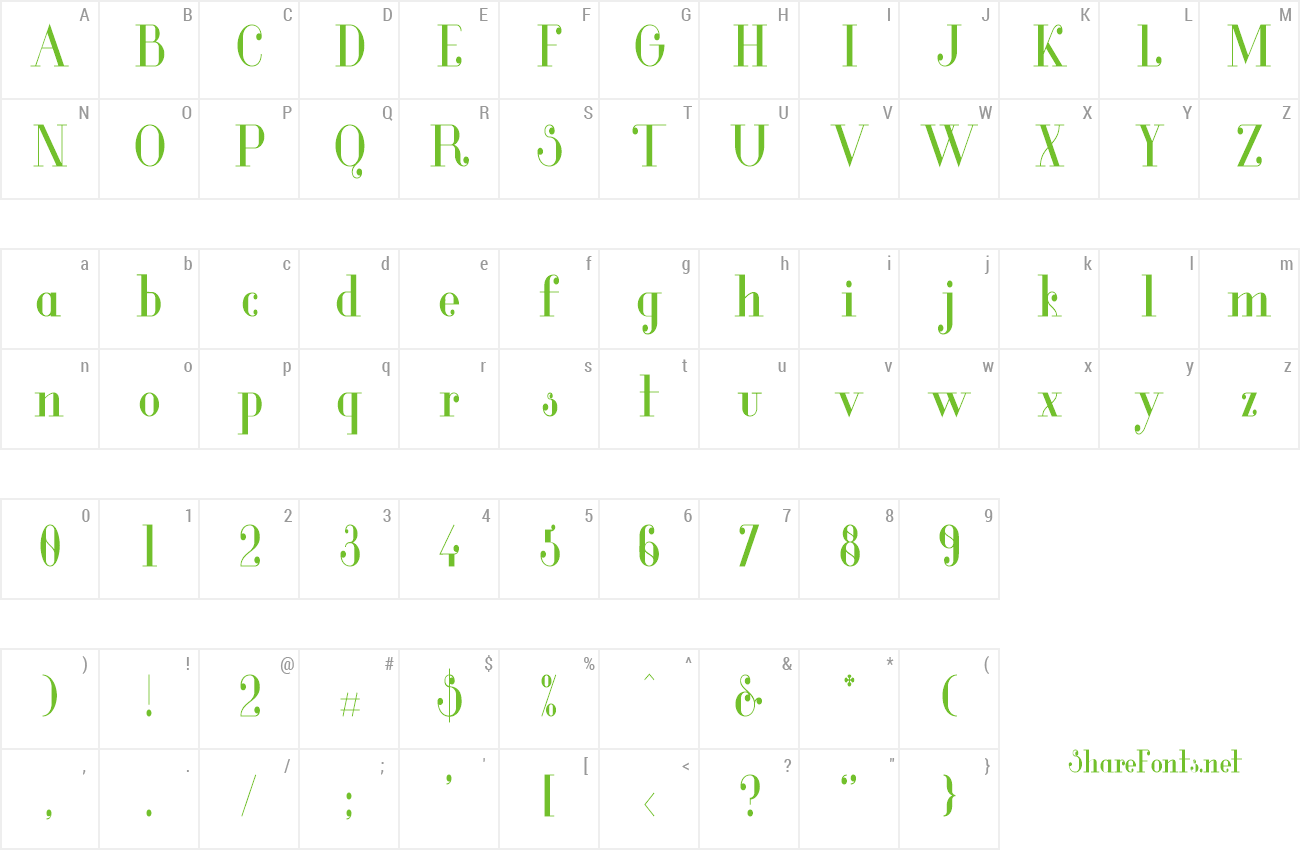 Font Glamor Med Cond preview