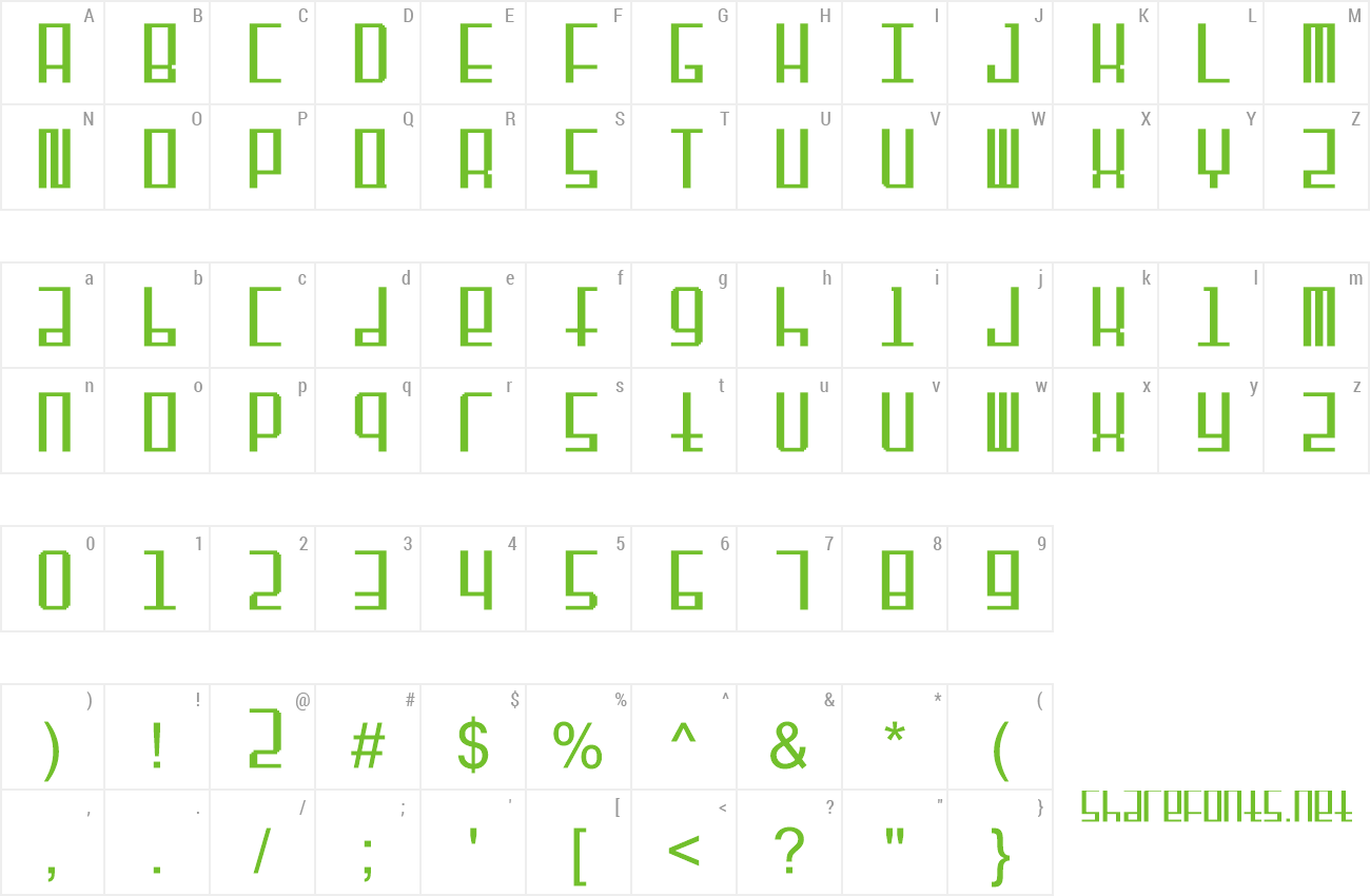 Font JC-Boxed preview