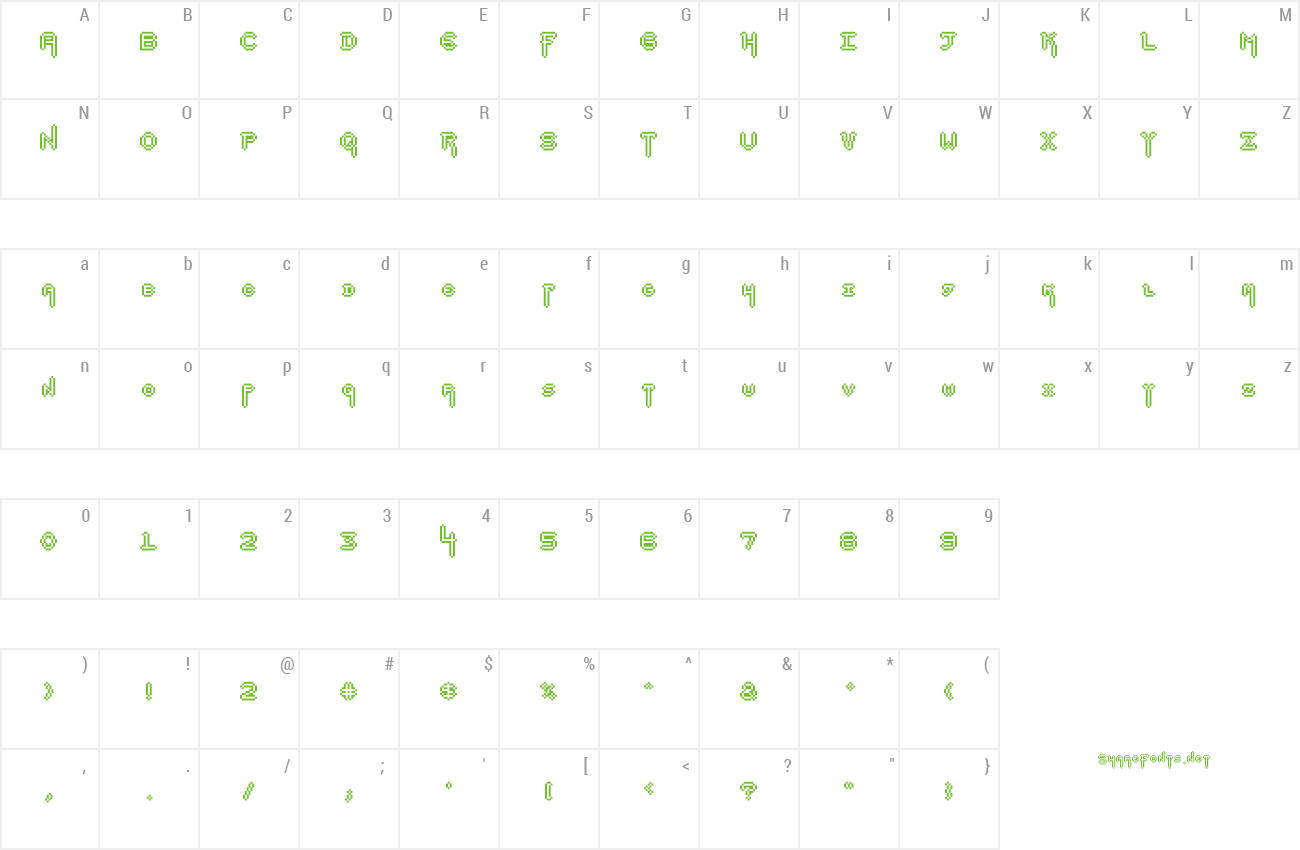 Font Kelunia Outline preview