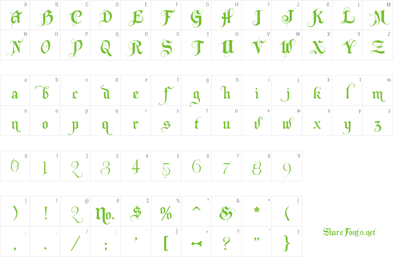 Font LHFBeckerMonogramEnglish preview