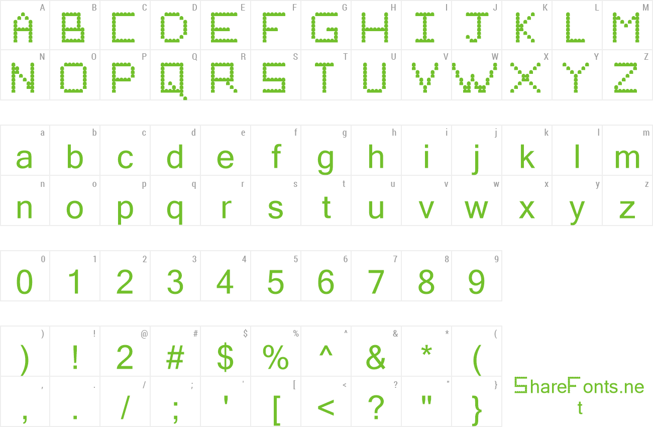 Font Lump Letters preview