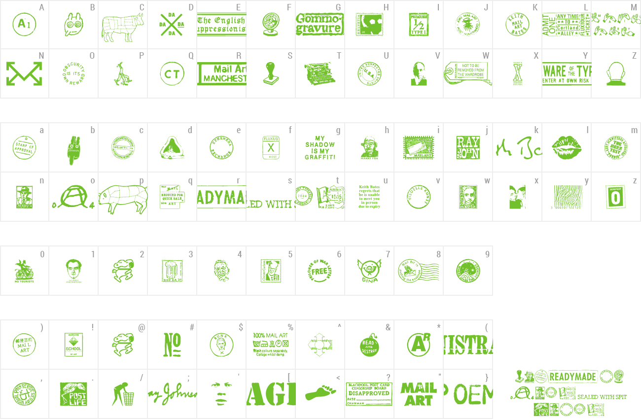 Font Mailart preview