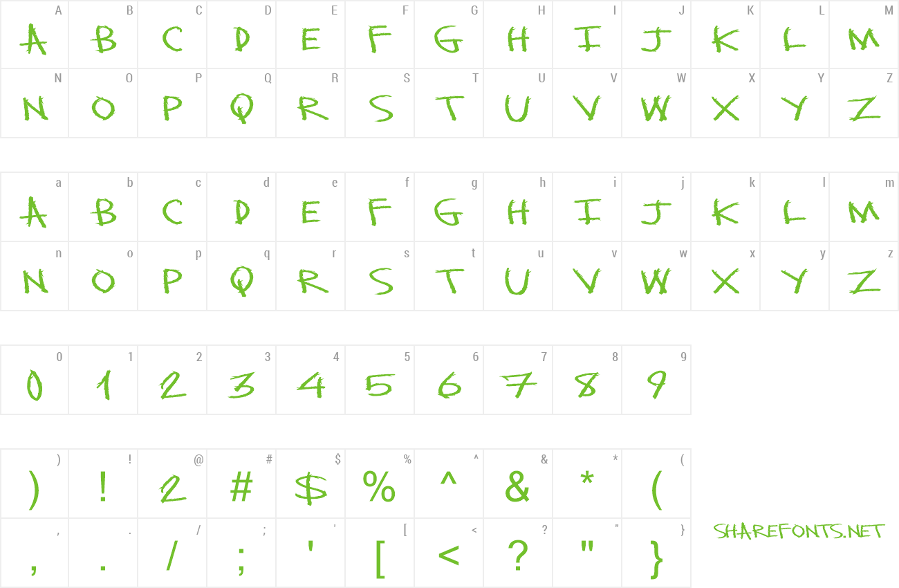 Font Monster Slash preview