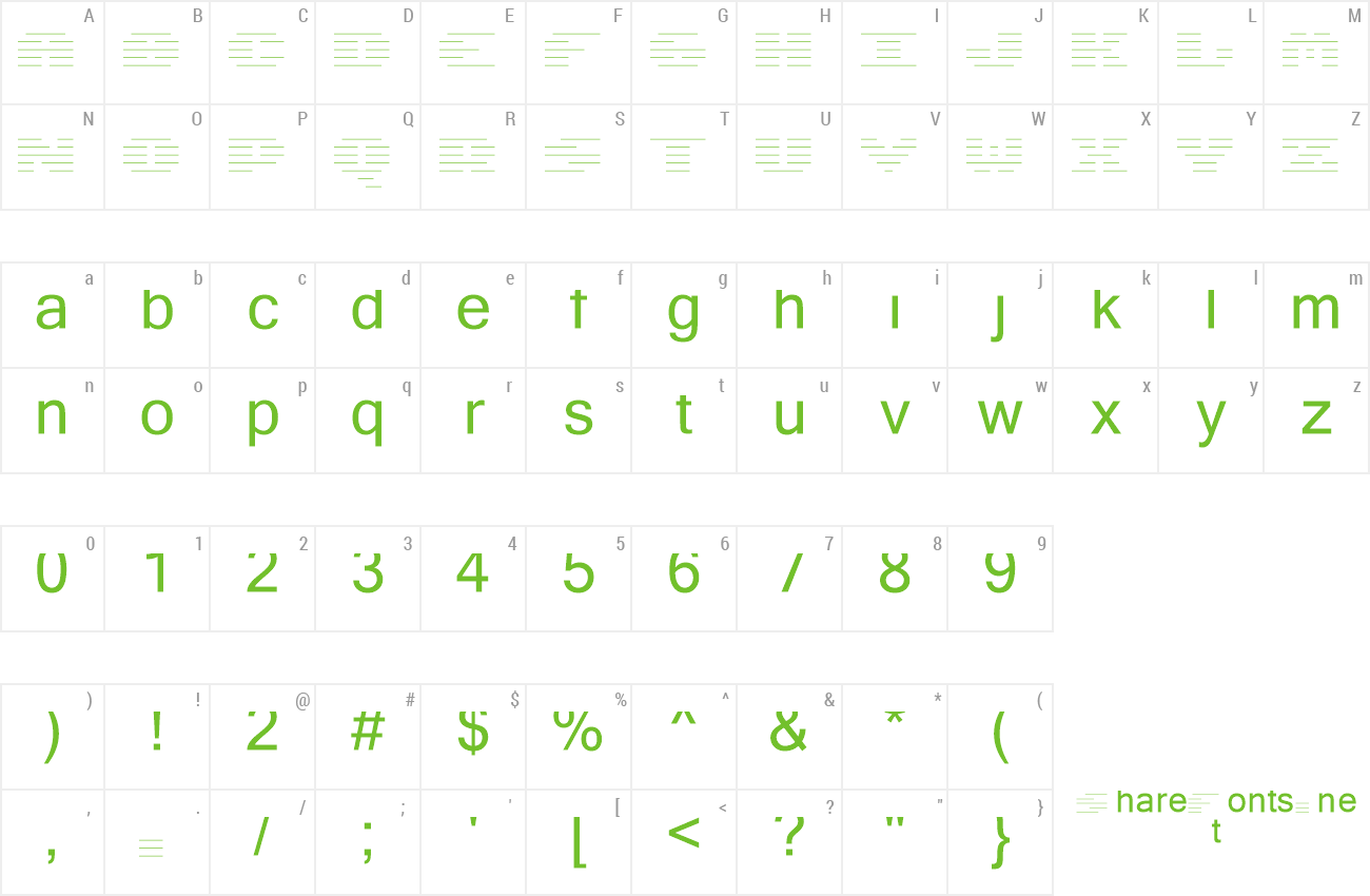 Font N.E. HTML preview