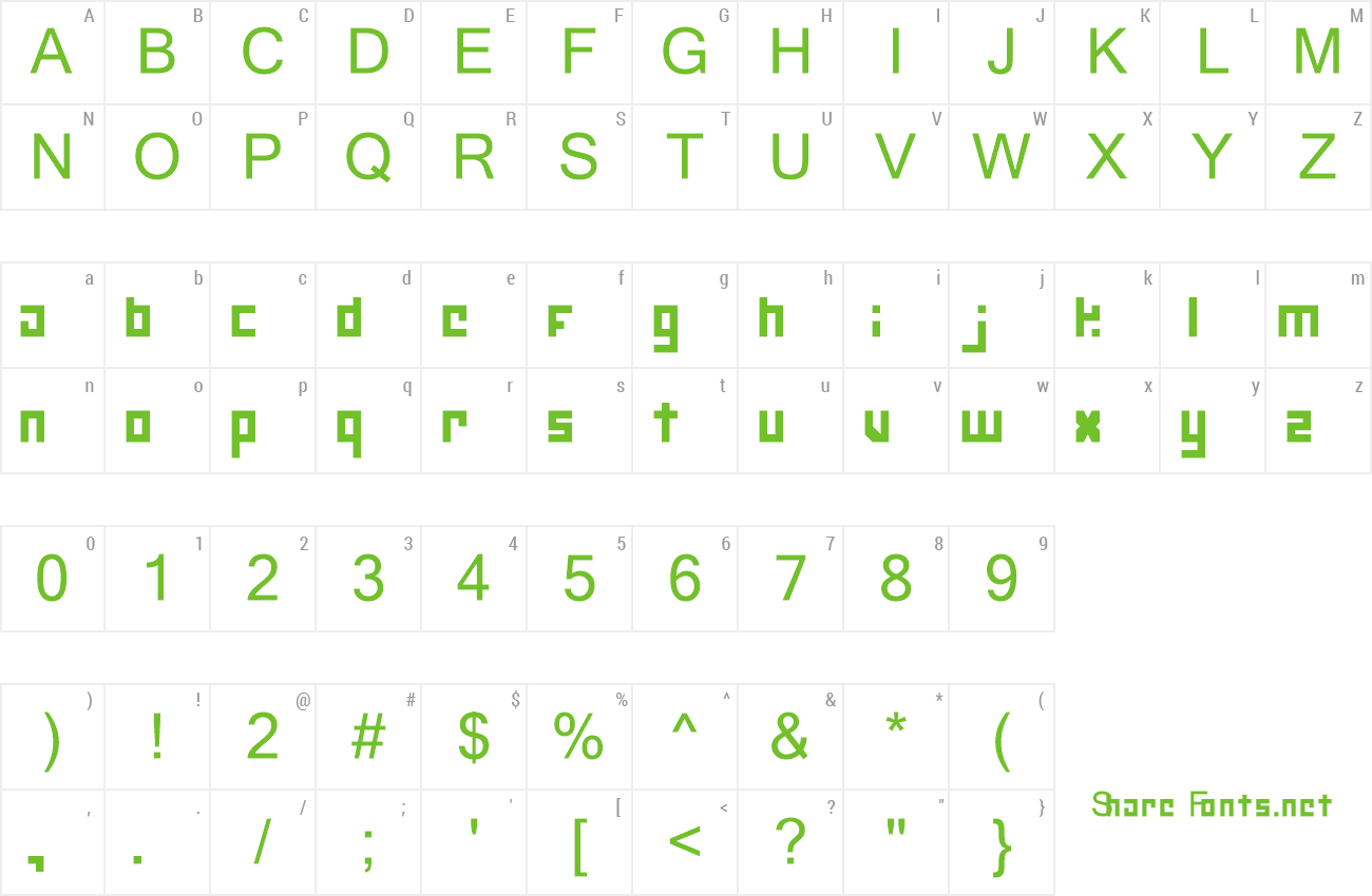 Font NeuroneScaled preview