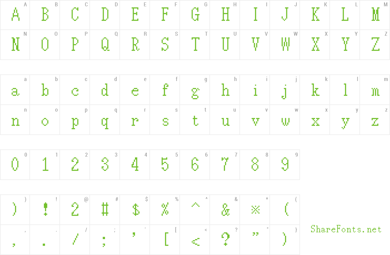 Font Neutopia (TG16) preview