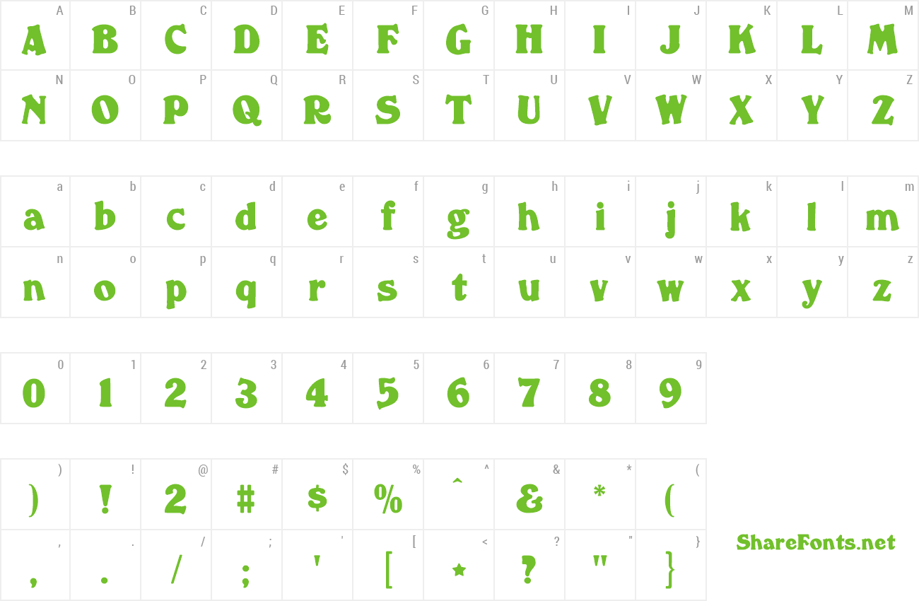 Font Penzance preview