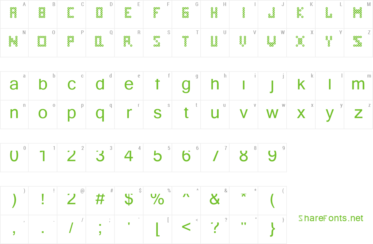 Font Perler Bead preview