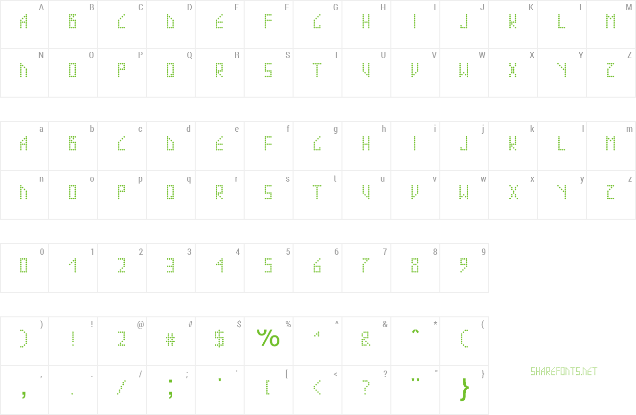 Font PostCode preview