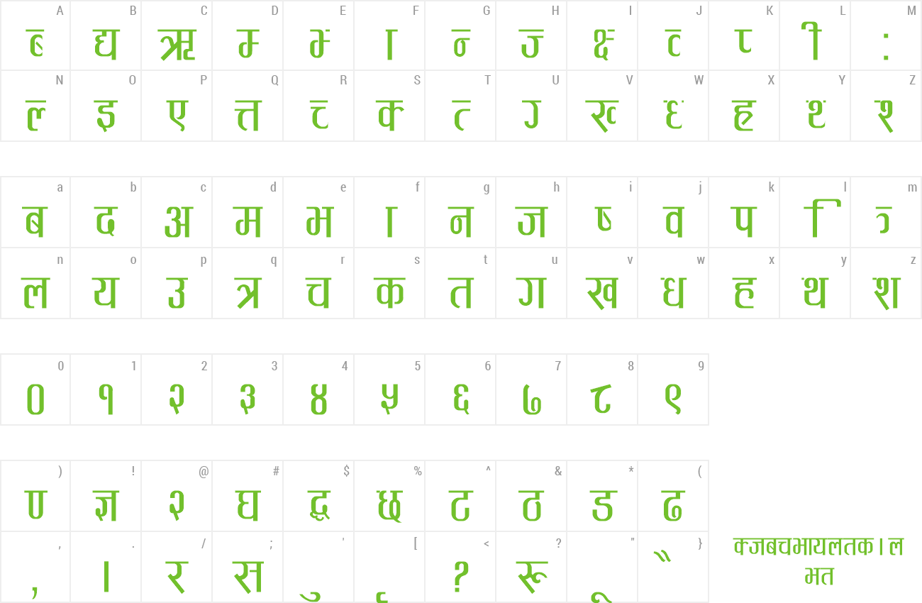 Font Priyatam preview