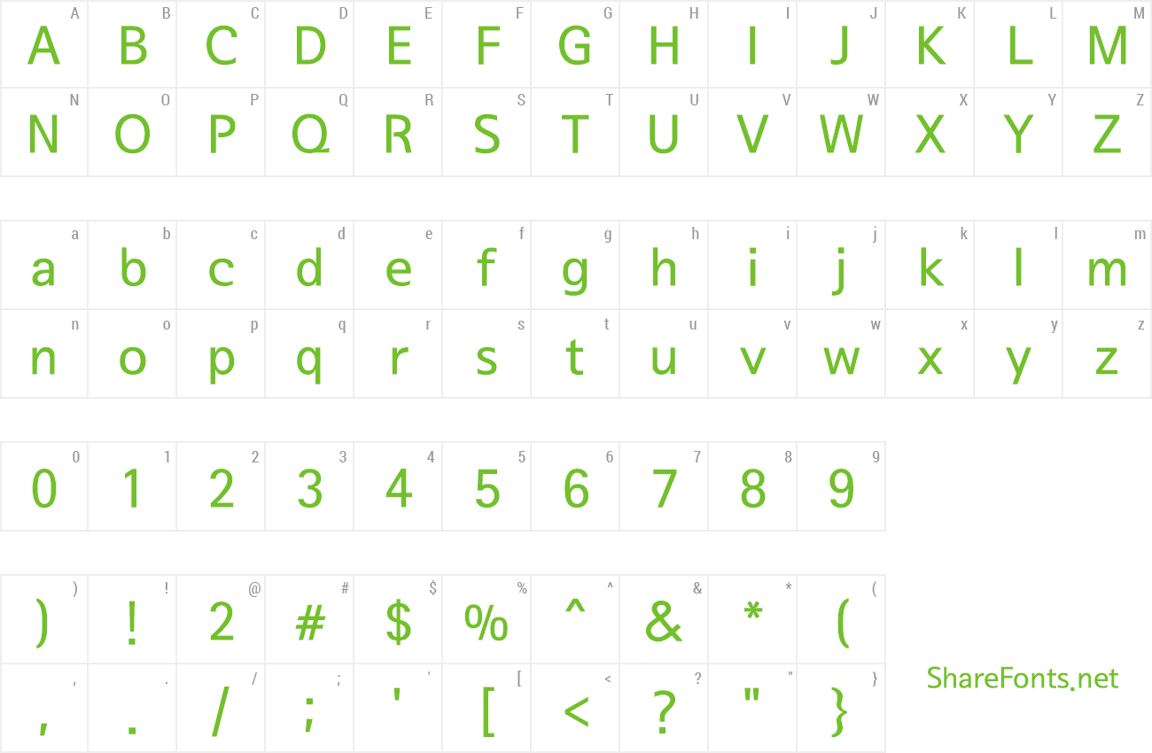 Font SeoulNamsan vert preview