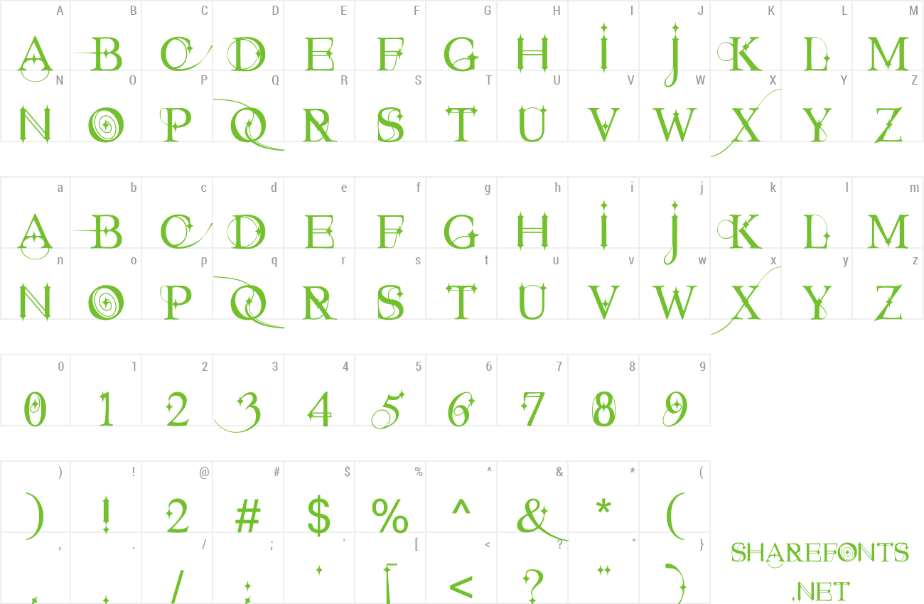 Font starstruck preview