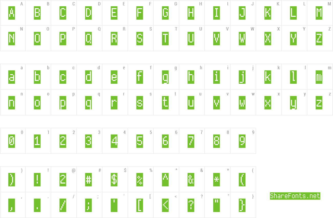 Font Terminalscope Inverse preview
