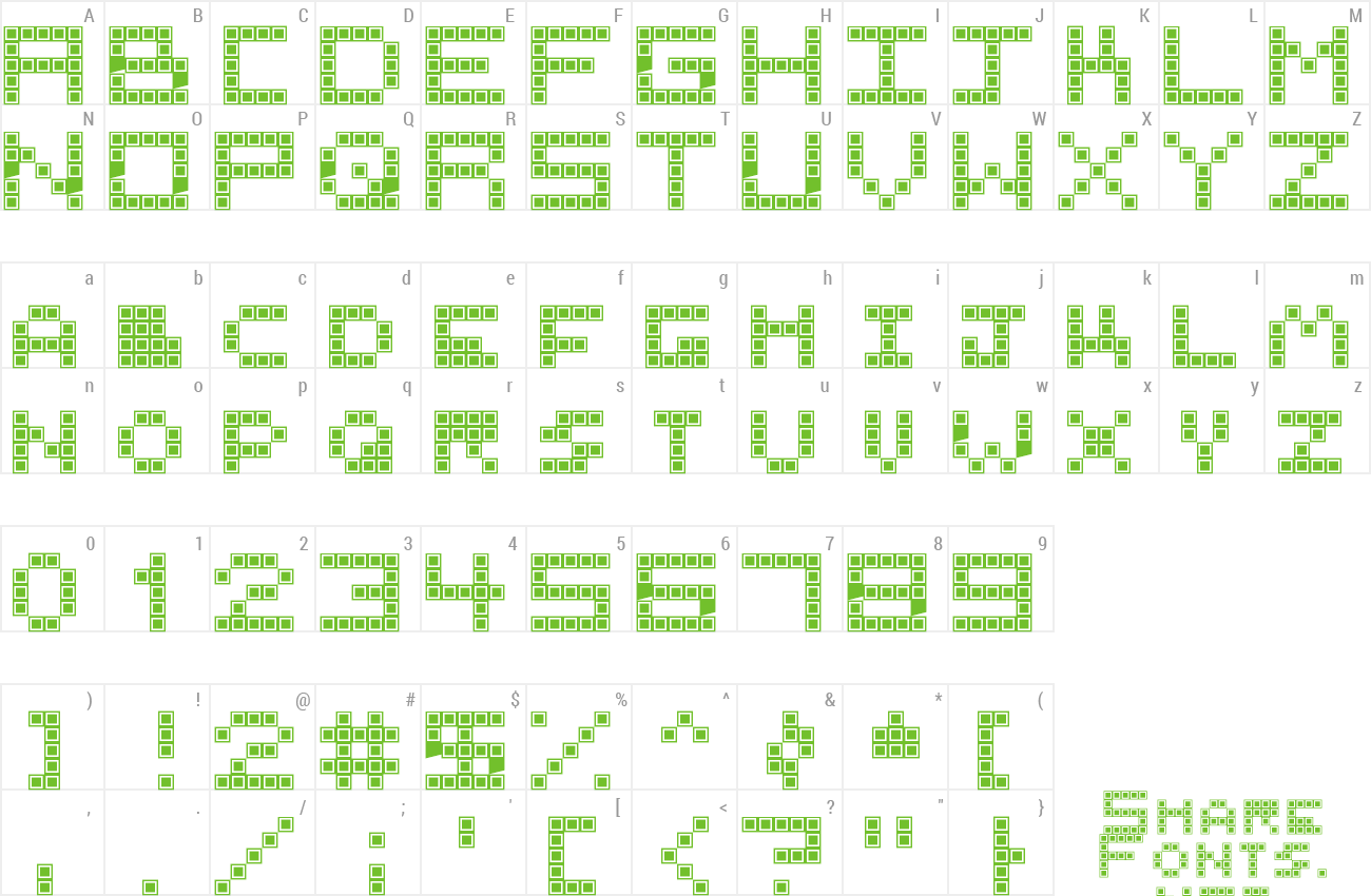 Font Tetris Block preview