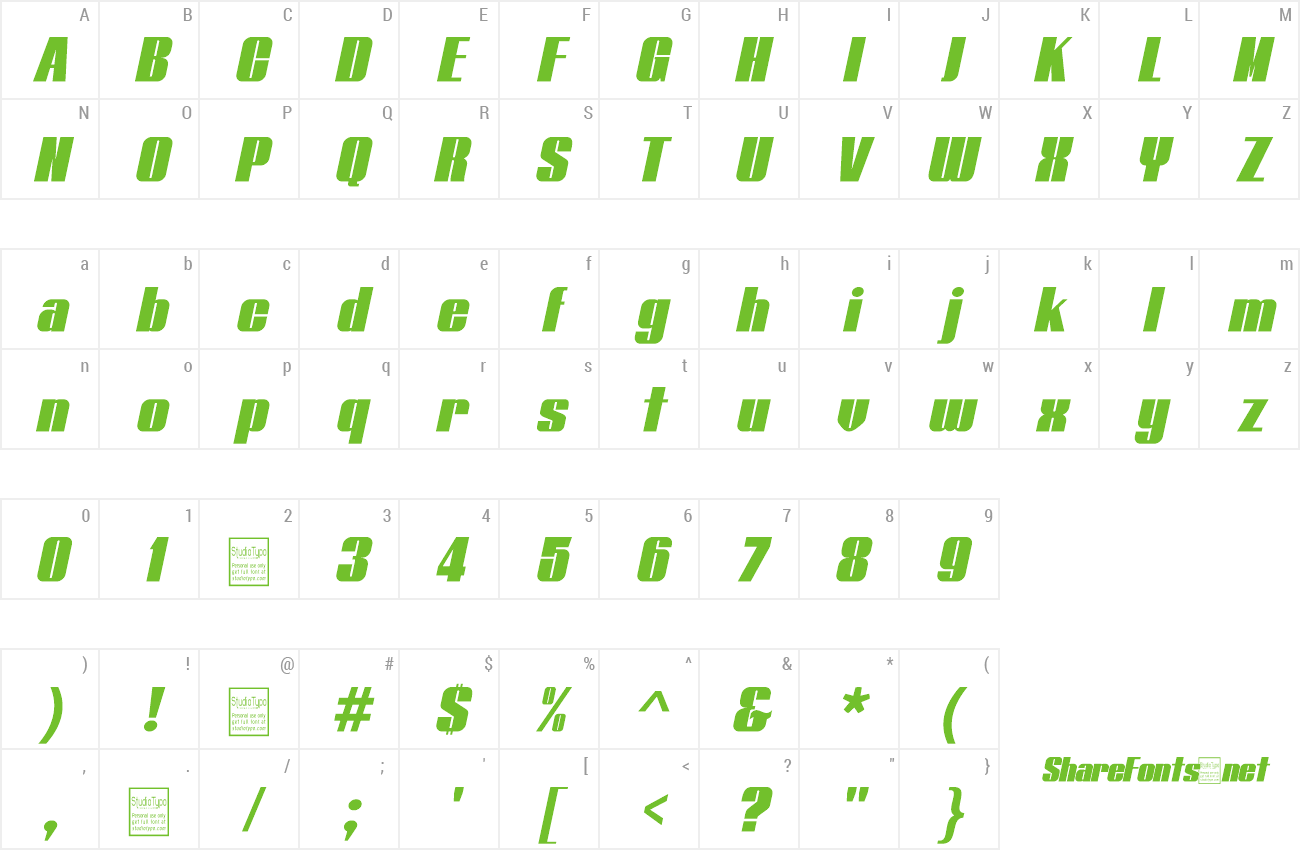 Font Typoline preview