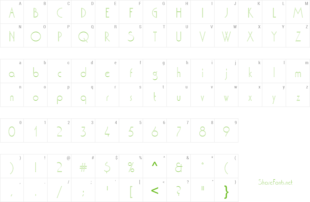 Font WashingtonDExtLigOu1 preview