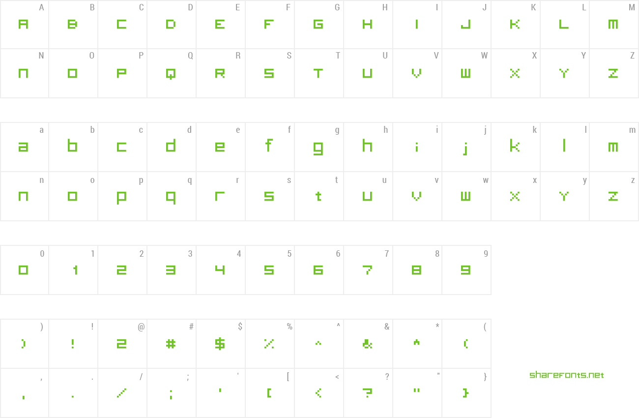 Font SmallerType Digital of Userbars preview