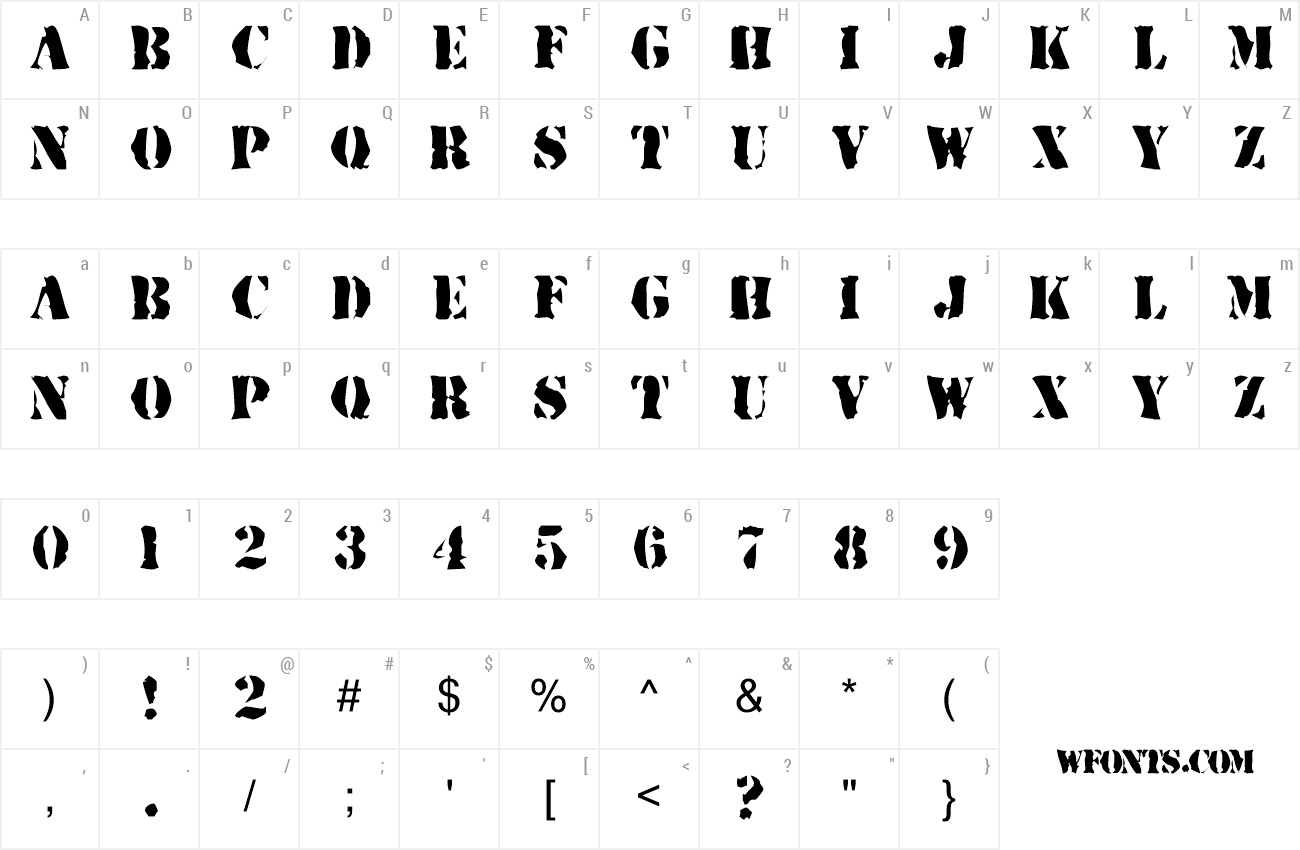 Download Free Font Rugged Stencil