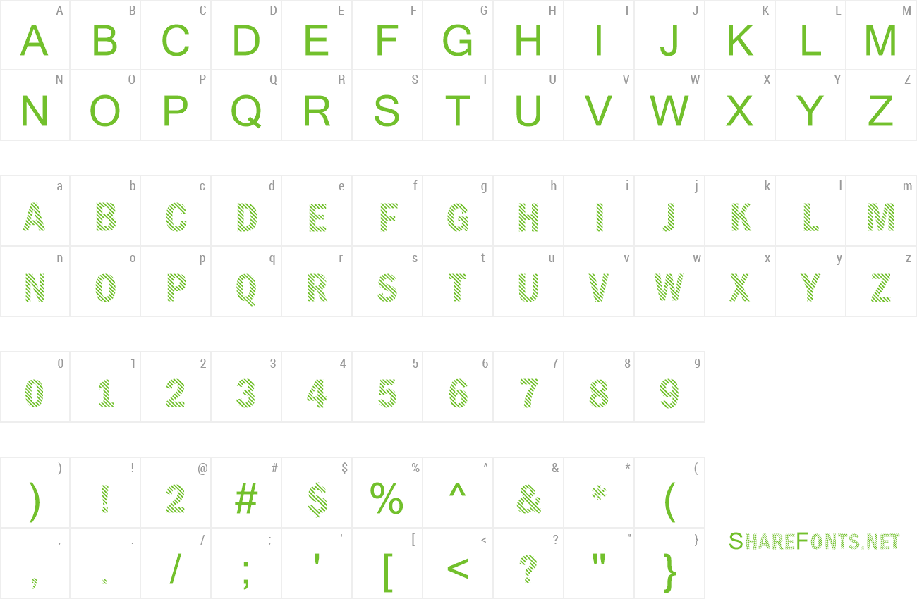 Font FD Stripped for BUP Sans preview