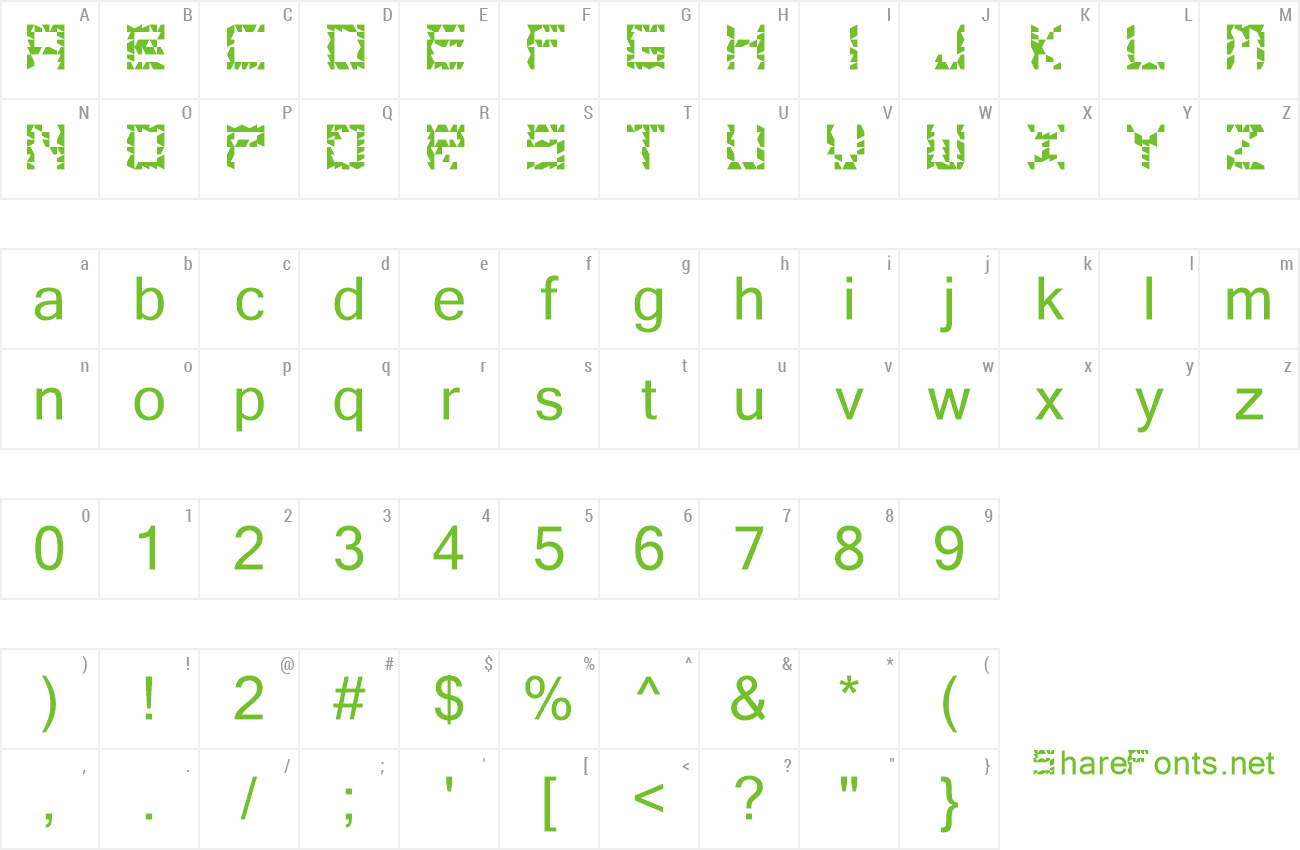 Font broken type / graphiceyhun preview